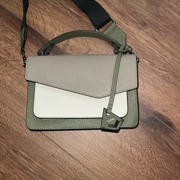 Botkier Army Green, Cream and Dark Tan bag - Picture 1 of 6